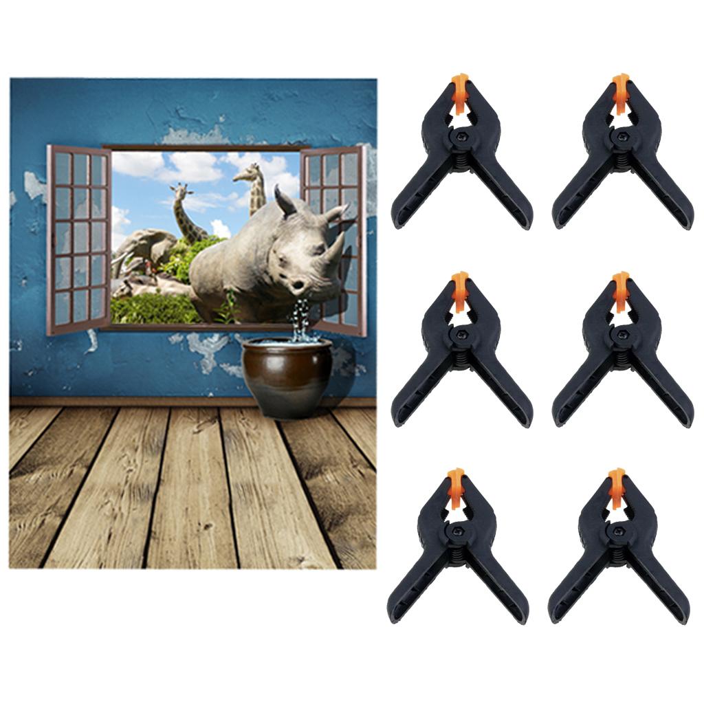 1.5x1m Wall Floor Studio Prop Photography Background+6Pieces Backdrop Clamp