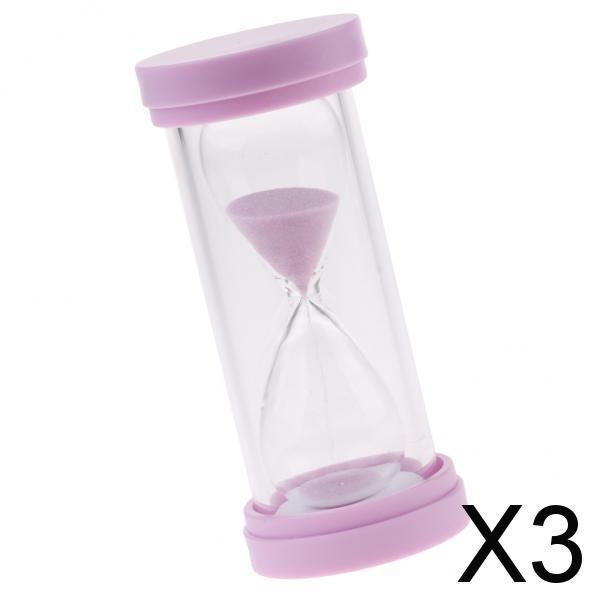 3x3 Minutes Round Sandglass Hourglass Sand Clock Timers Timing Tools Purple
