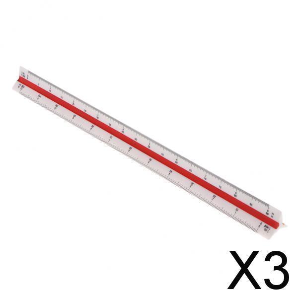 3x30cm/12 inch Plastic Engineer Triangular Scale Drafting Architectural Ruler