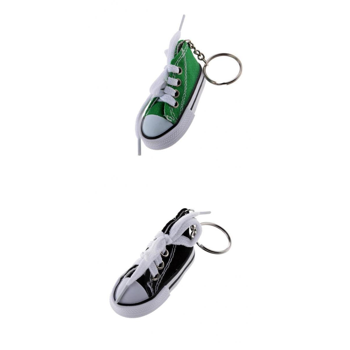 Canvas Sneaker Keyring Converse Pendant Bag Purse Car Ornament Green & Black