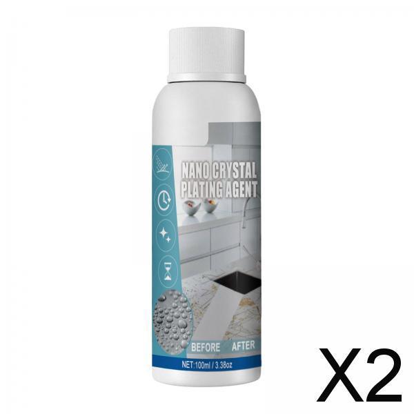 2xKitchen Marble Nano Crystal Plating Agent Stones Granite Refurbishment 3.4oz
