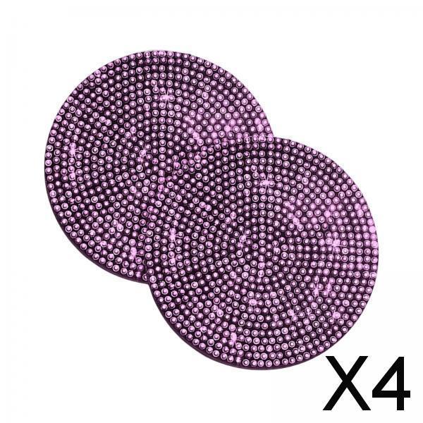 4x2x Car Cup Holder Coaster Sparkling Rhinestone Luxury for Women Men Pink