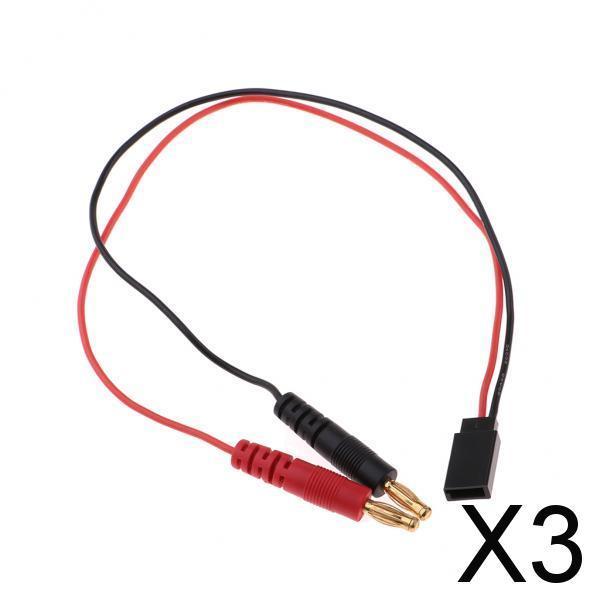 3xFemale Dupont to 4.0mm Banana Plug 20AWG Cable Connector for RC Lipo Battery