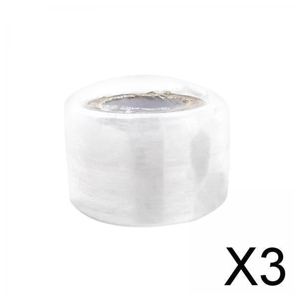 3xBadminton Grip Cushion Wrap Backing Film Wrap Overgrips Tape Clear 40M/Roll