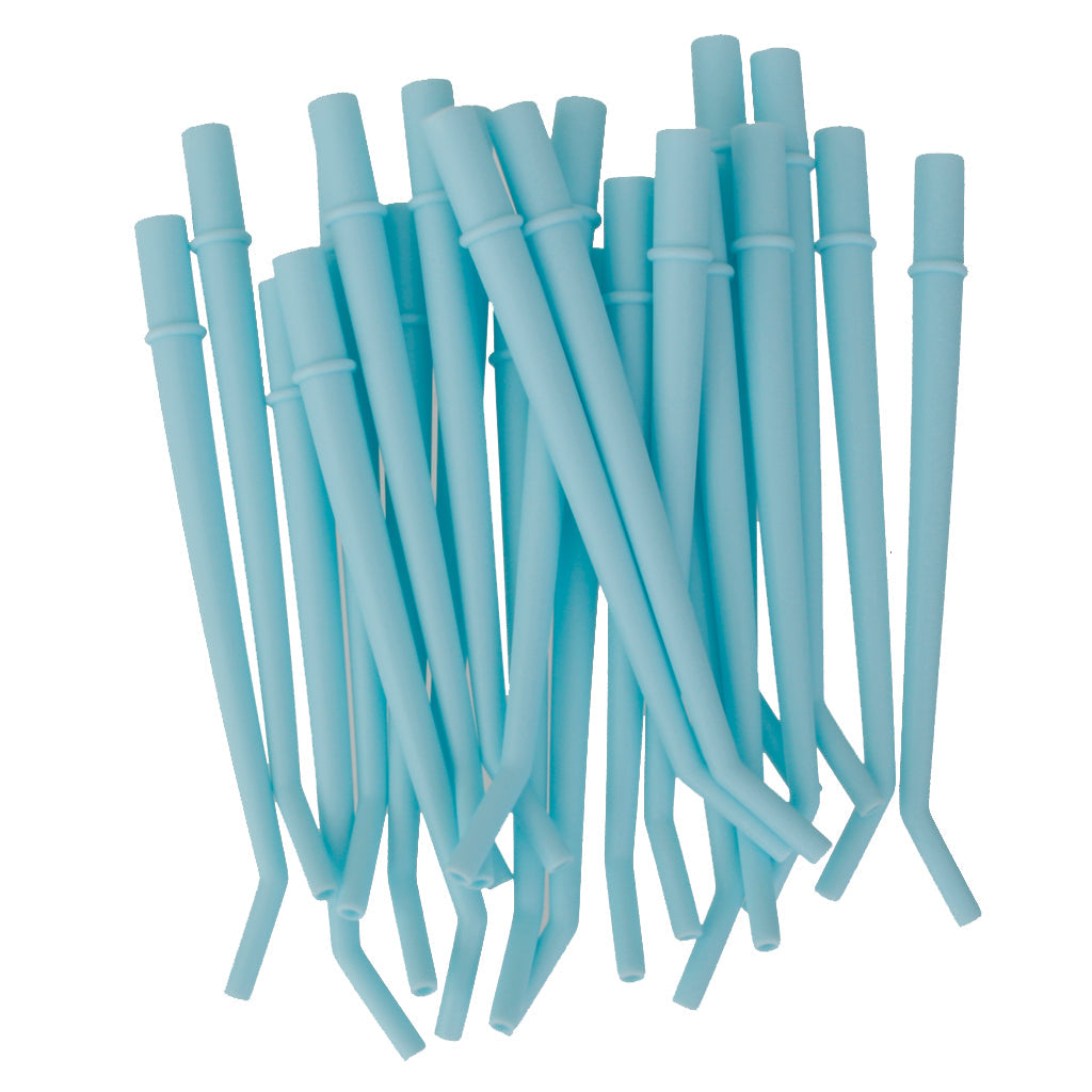 25pcs Blue Plastic Dental  Aspirator Suction Tips 1/16 inch