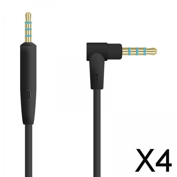4x2.5mm to 3.5mm Audio Cable Headphone Cable for QC35 QC45 Replacement Black
