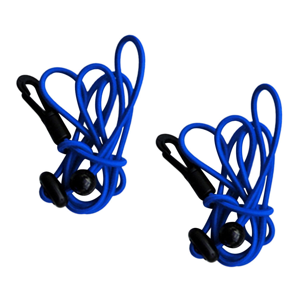 2 Pieces 1.2m 4mm Kayak Paddle Leash Bungee Fishing Rod Lanyard blue