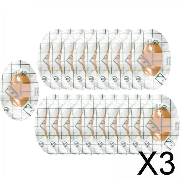 3x20Pcs Ear Stickers Soft Waterproof Ear Protectors for Shower Newborn Infants 4.4cmx6.8cm