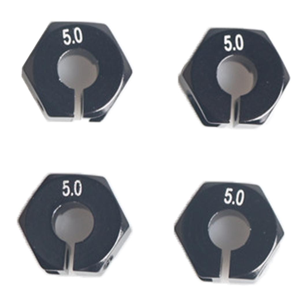 4x12mm Upgrade Parts Hex Wheels Base Coupler 5.0 Thick For HSP RC Parts Black