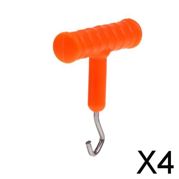 4xKnot Rig Puller Tester Tightener Carp Terminal Tackle for Hair Rig Orange
