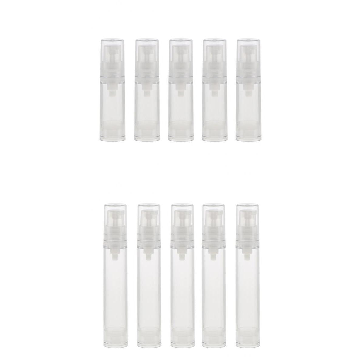 10 Pieces Pump Empty Airless Tubes Cosmetic Cream Lotion Serum Bottles