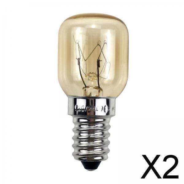 2x2Pcs Oven Light Bulb 2700K Microwave Light Bulb for Refrigerator Stoves Oven 25 W