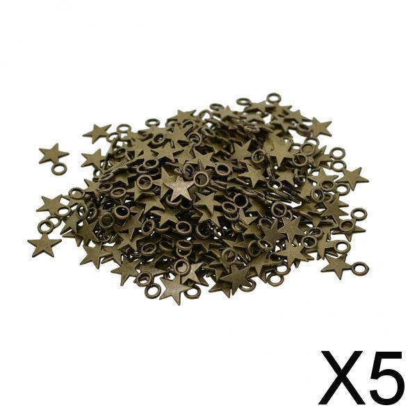 5x300 pcs small Antique Bronze Star Charms Pendant Jewelry DIY Making