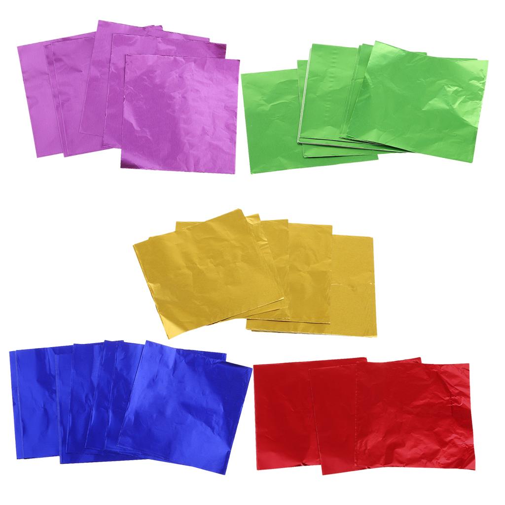 500x Assorted Foil Wrappers Sweets Candy Chocolate Wrapping Paper 8x8cm
