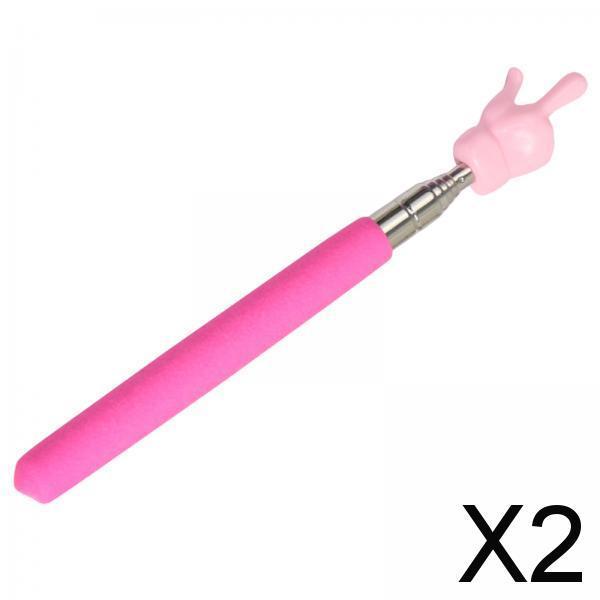 2xHand Pointer Accs Portable Teacher Pointer Finger Design for Home Whiteboard Pink