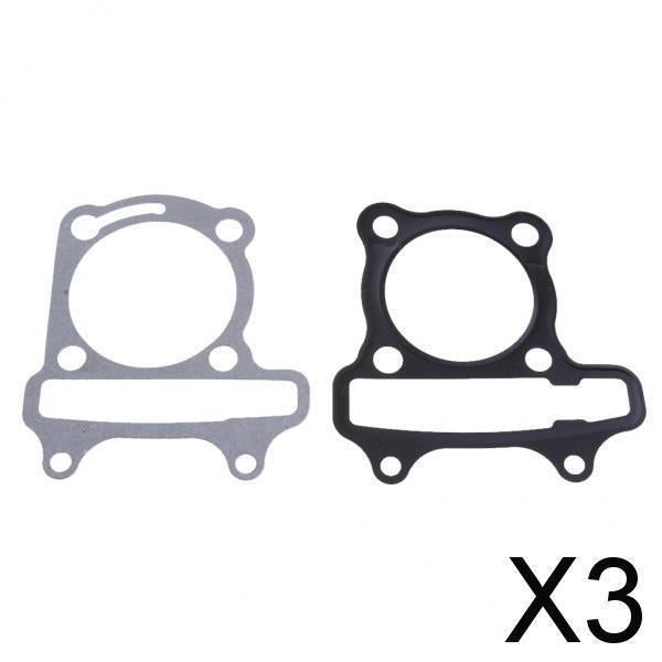 3xBig Bore Cylinder Base & Head Gaskets for GY6 Engine Scooter 125cc(52.4mm)