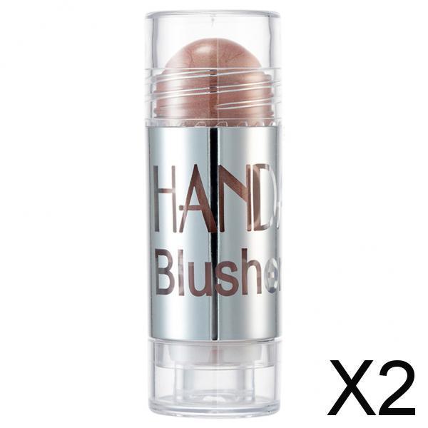 2xBlush Sticks Versatile Cheek Tint Makeup Shimmer for Cheeks Lips 02