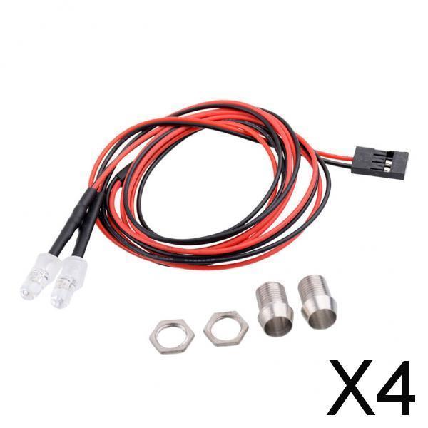 4xRC LED Lamp Light for 1/5 1/8 1/10 1/12 1/16 Car Truck Parts Accessory