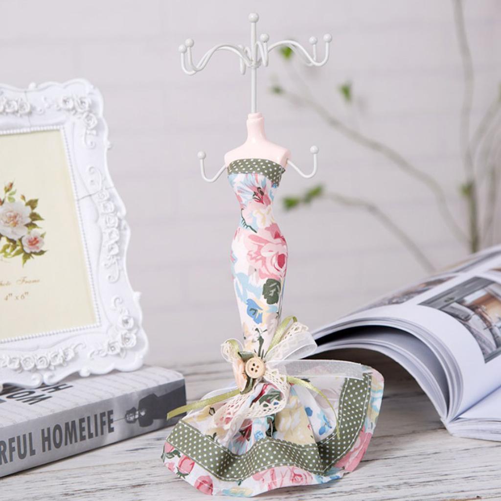 Creative Jewelry Display Stand Rack Holder Resin & Iron Princess Model Decor D