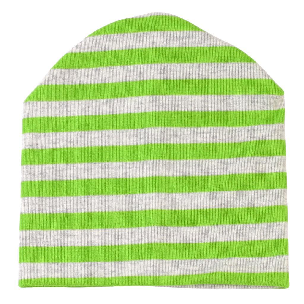 Girl&Boy Baby Infant Winter Warm Crochet Knit Hat Beanie Cap Green Stripe