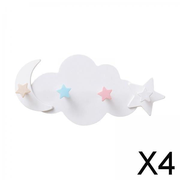 4xMultifunctional Key Rack Shape Nordic Style Wall Mounted for Bedroom