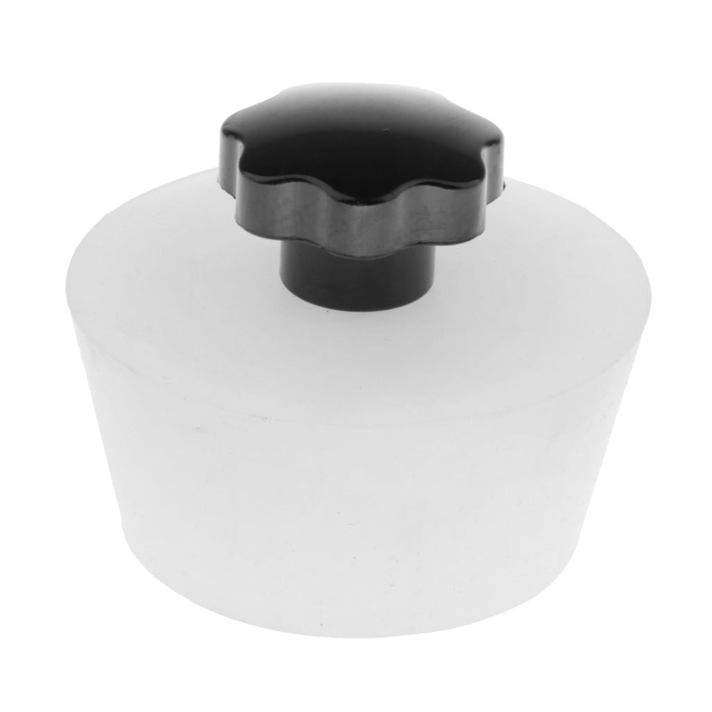 Silicone plug with handle for pipe sealing w/ Black Bakelite handle 18