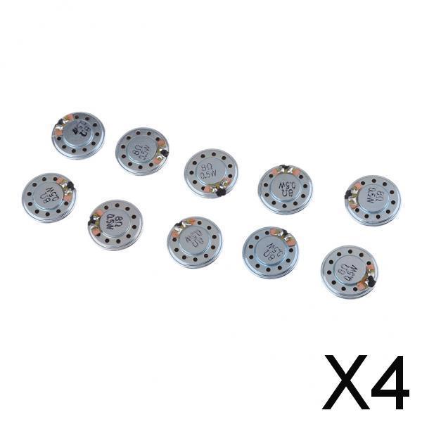 4x10 Pack 20mm 8ohm 0.5W Audio Speaker Stereo Woofer Loudspeaker Trumpet Horn