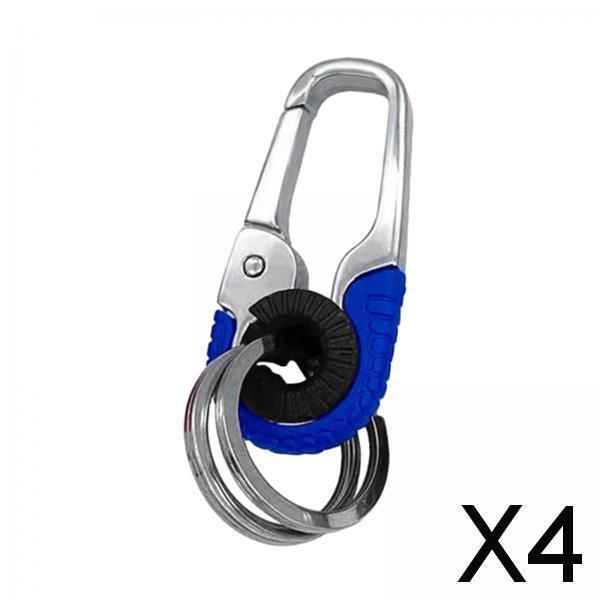 4xCar Key Chain for Men Multifunction Exquisite Universal for Men Women Unisex Blue