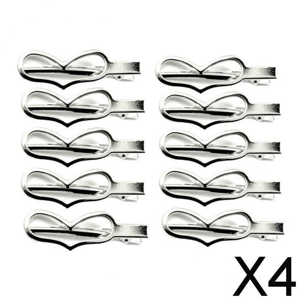 4x10Piece Alligator Hair Clip Single Prong Hair Clip DIY Headdress