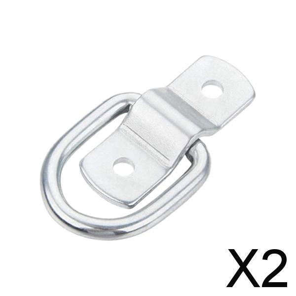 2xD Ring Lifting Ring Anchor D Lashing Rings for Boat Trailers RV Campers