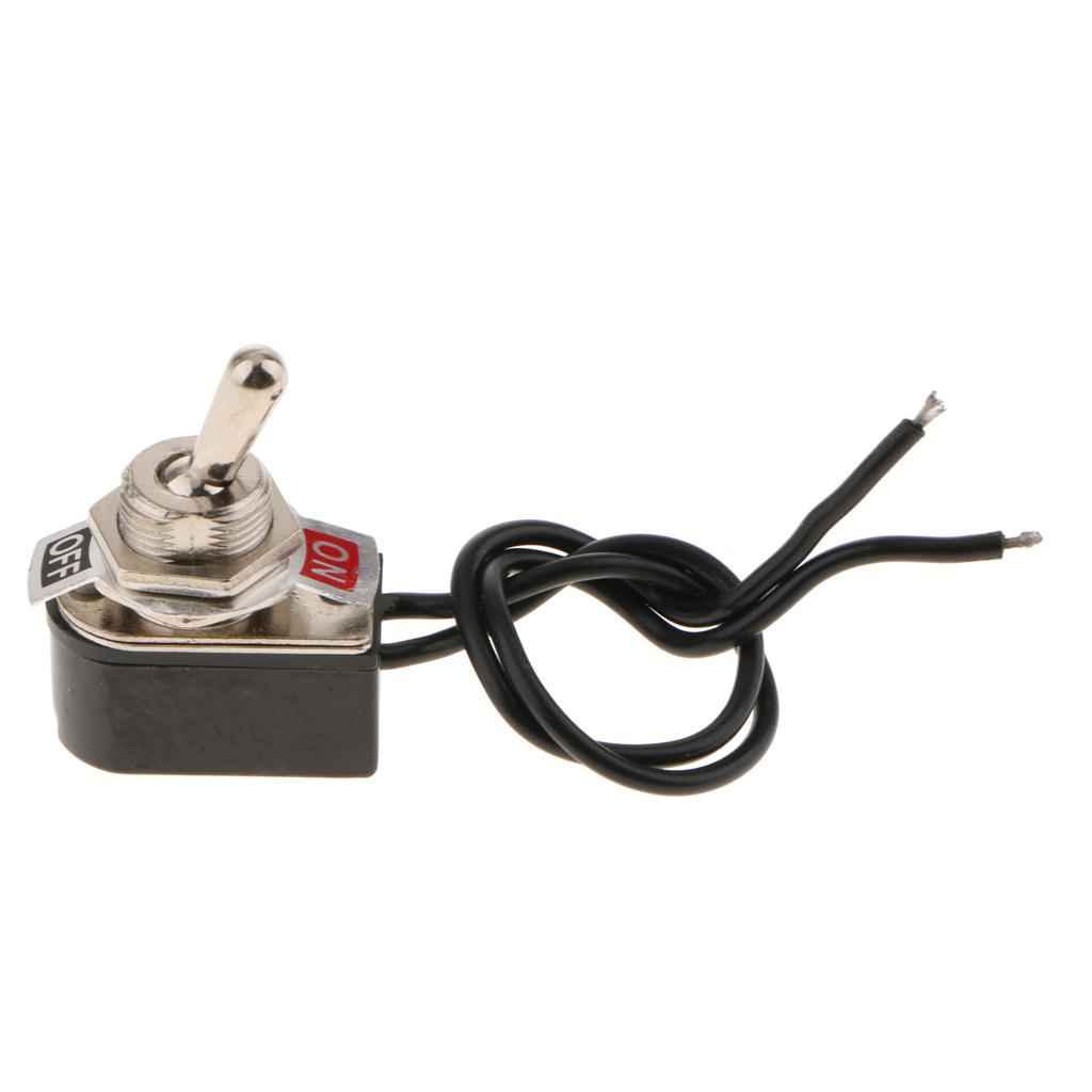 Heavy Duty Toggle Switch Flick ON/OFF Car Dash 125V/250V SPST with Wire