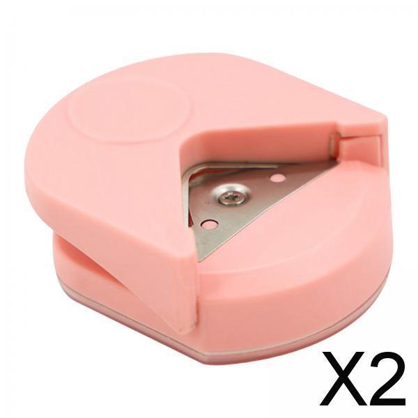 2xPaper Corner Rounder R4 DIY Crafts for Business Cards Photo Card Making Pink
