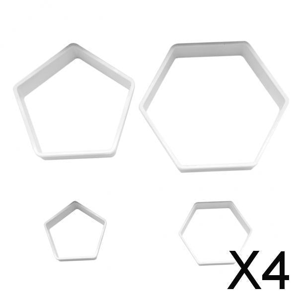 4xFootball Cookie Pastry Biscuit Cutter Fondant Cake Decorating Mold Tools