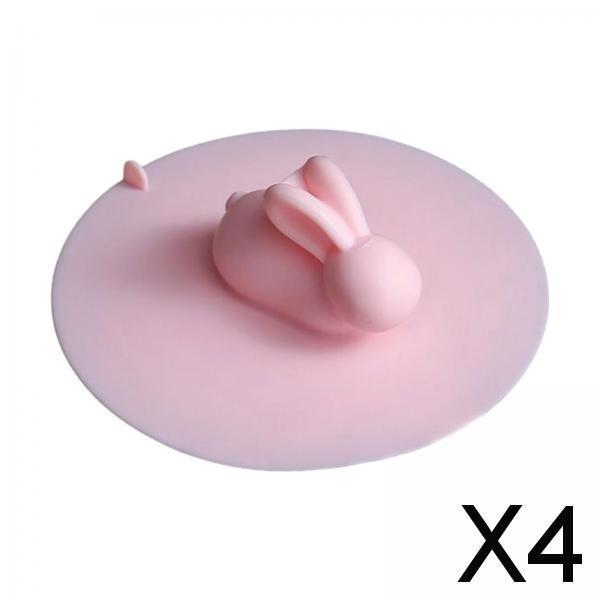 4xDrain Odor Mat Universal Silicone Drain Mat for Household Hotel Laundry Pink