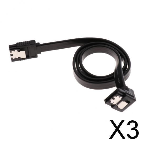 3xTwo-channel Serial Data Cable SATA3.0 SSD Solid Hard Drive Cord Line 6Gbps