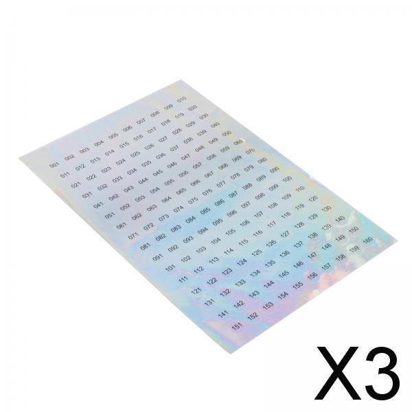 3xLaser Digital Label Stickers for Office Products Lipstick number 001 to 160