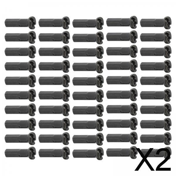 2x50Pcs MTB Bike Spoke Nipples Road Bicycle Spoke Caps Spokes Protector Guards