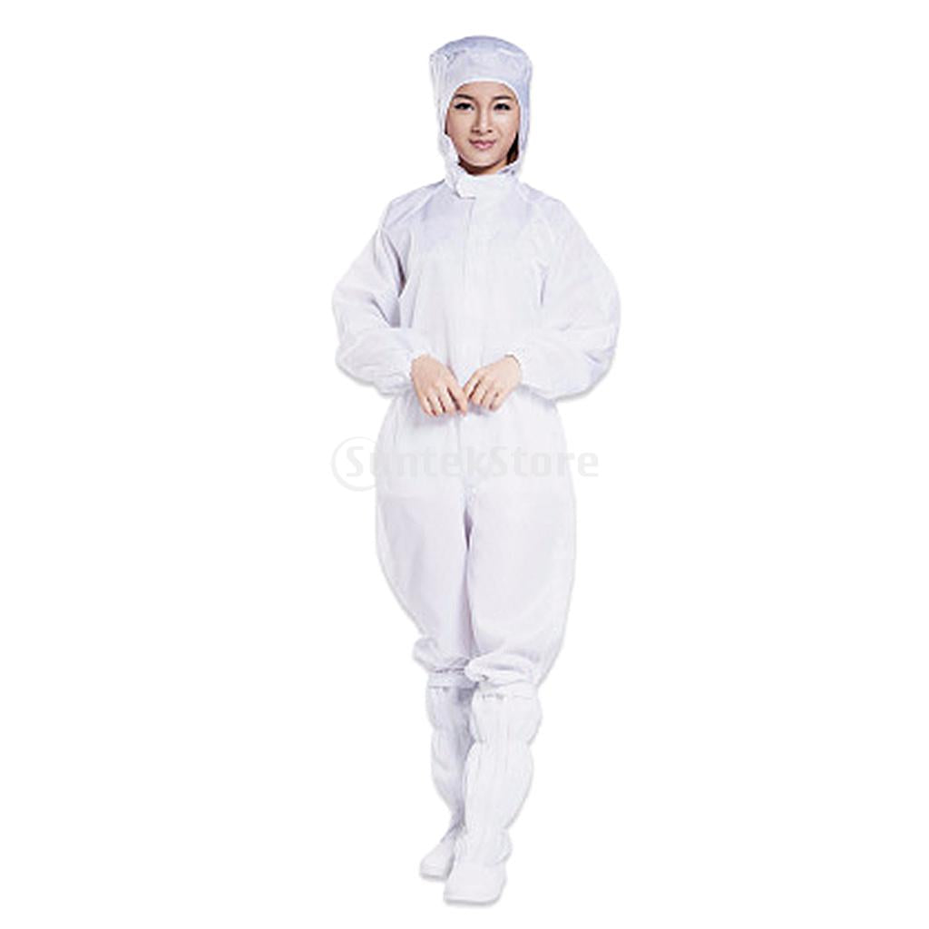 Protective Clothing Dust-proof Coverall Suit Isolation Clothing M White