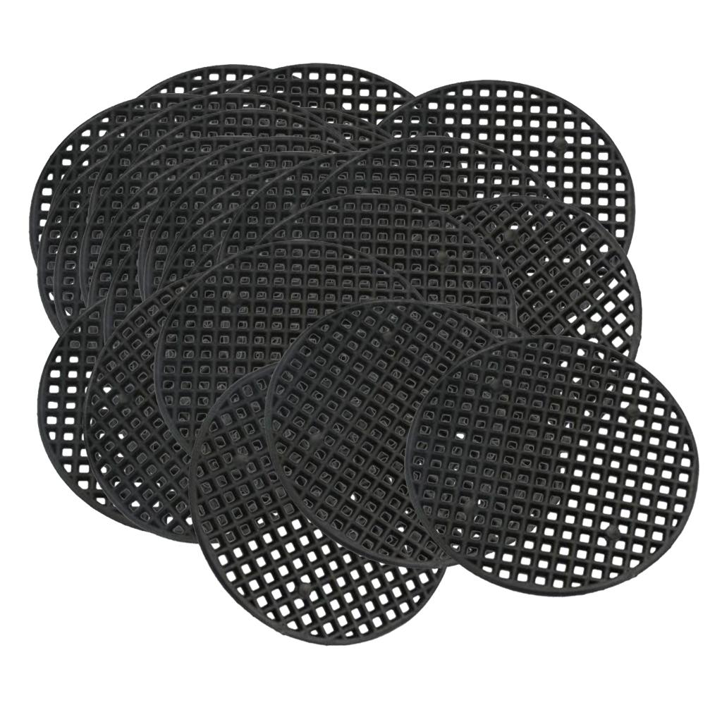 3xPlastic Drainage Mesh Sheet Bonsai Flowerpot Bottom Net 4.5cm_50Pcs