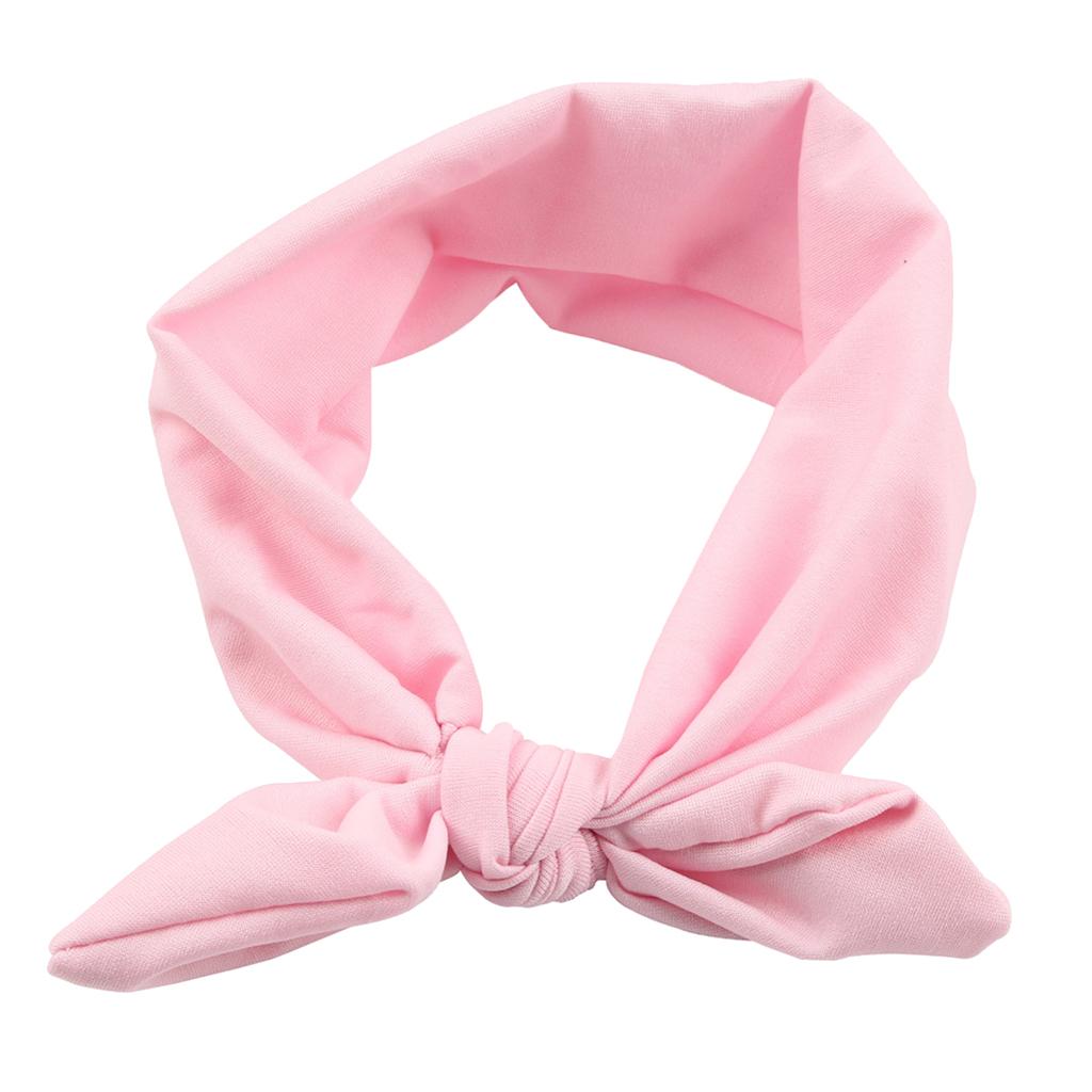 Baby Toddler Girls Kids Bow Knot Turban Headband Hair Band Headwrap Pink