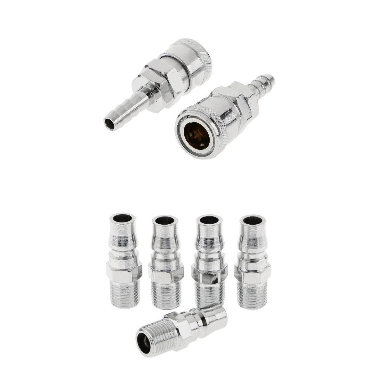 7 Pieces Air Line Hose Coupling Coupler Connector Compressor SH20 & PM20