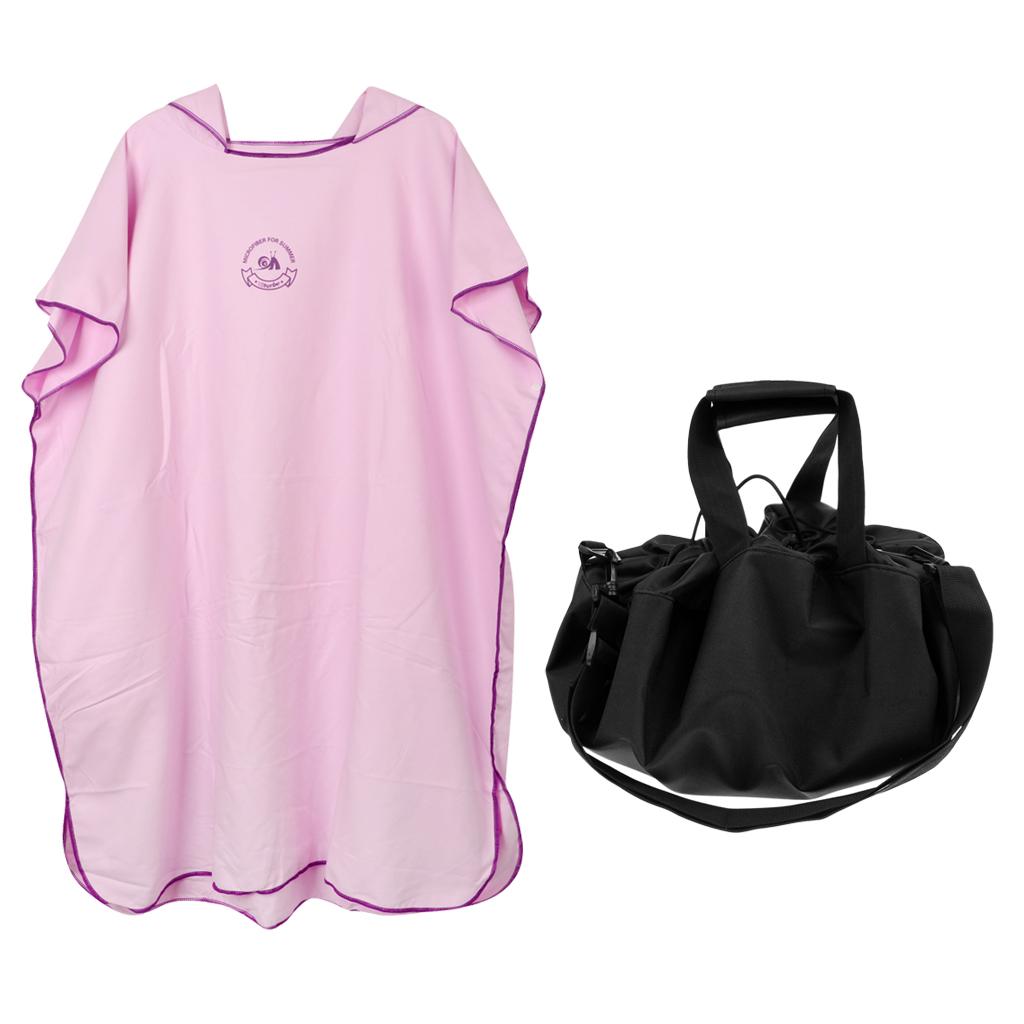 Adult Surf Beach Hooded Poncho Wetsuit Changing Robe & Changing Mat