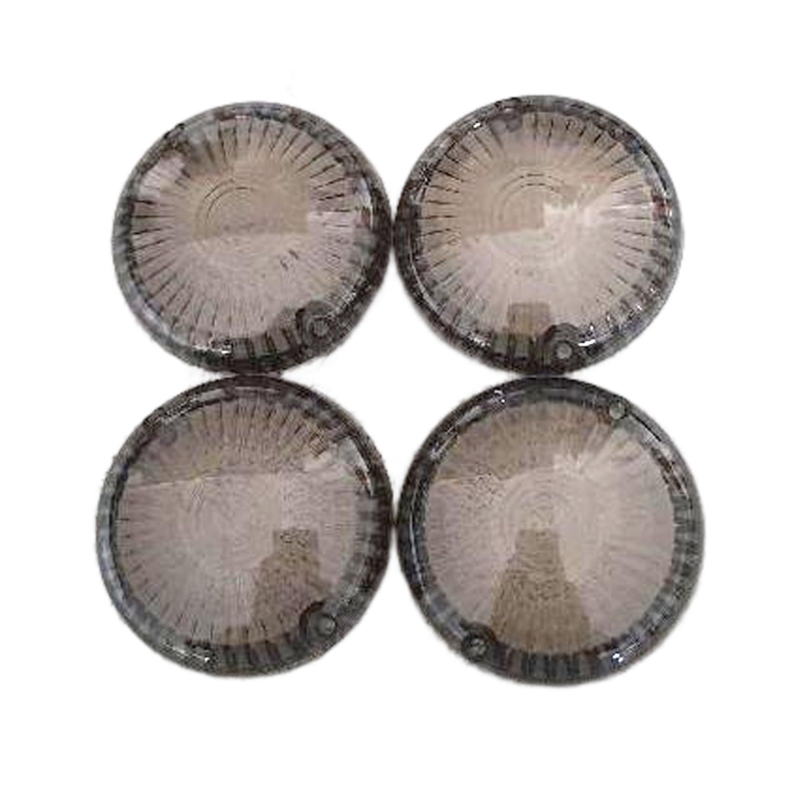 4pcs Front & Rear Turn Signals Blinker Lenses for Yamaha Cruisers Smoke 