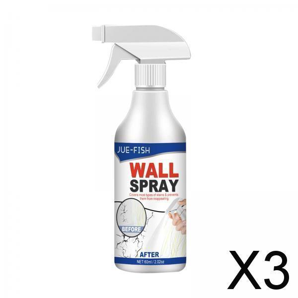 3xWall Spray Paint Graffiti Repair Mending Stain for Bedroom Bathroom