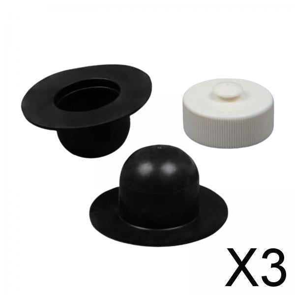 3xSwimming Pool Drain Valve Cap Outlet Cover for above Ground Pool Replacement with 2 plug