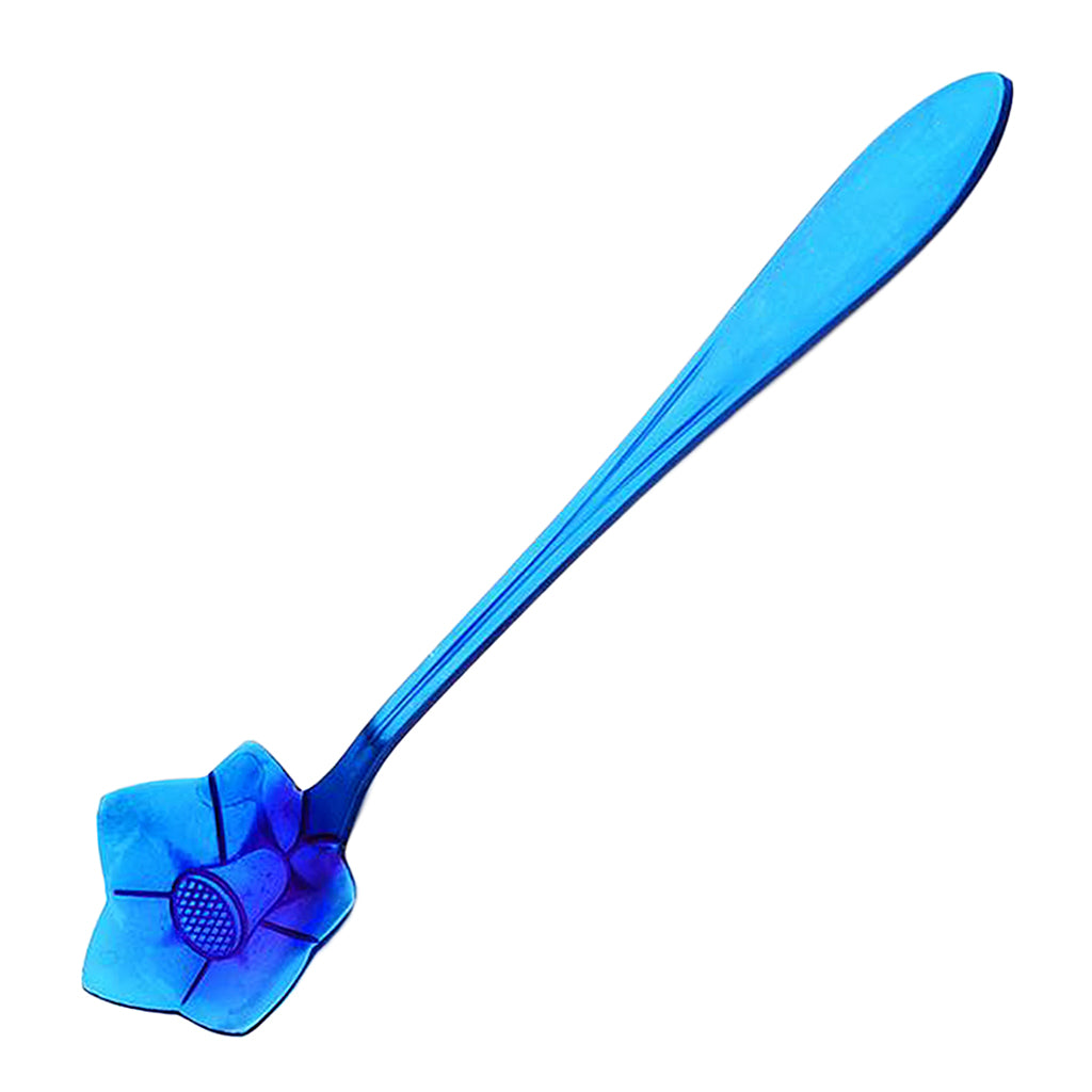 Teaspoons Stainless Steel Coffee Tea Spoon Dessert Sugar Spoons Blue 4