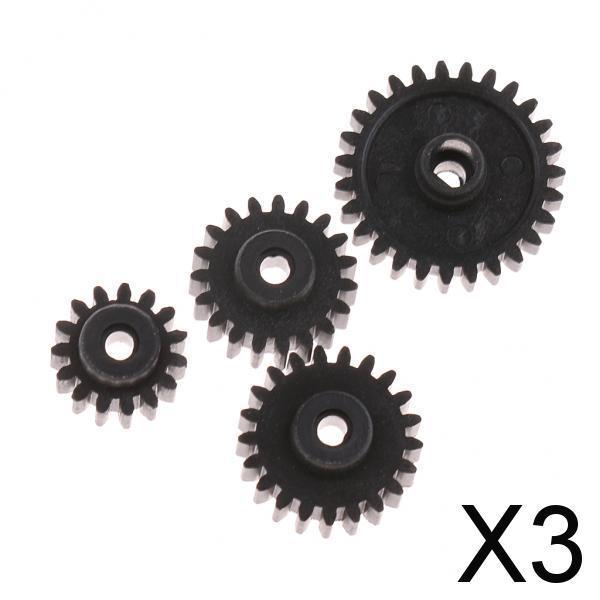 3x4pcs Motor Gears 15T 19T 21T 27T Pinion for 1/28 WLtoys RC Crawler Car Parts
