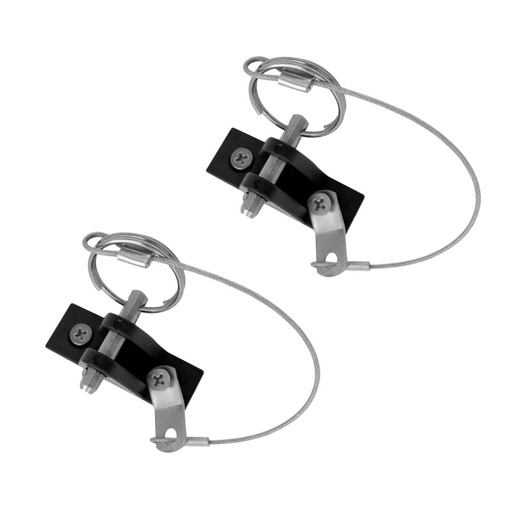 2 Pieces Deck Hinge Quick Release Pin Lanyard for Kayak Slide Rail Anchor
