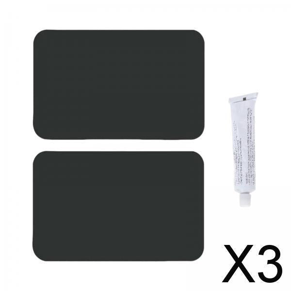 3xInflatable Boat Repair Kit Kayak PVC Repair Patches for Rubber Boat Tents