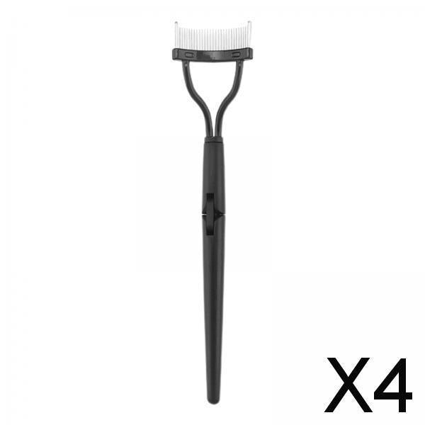 4xEyelash Comb Making up Supplies Curler Eyelash Separator Tool for Women Girl Black